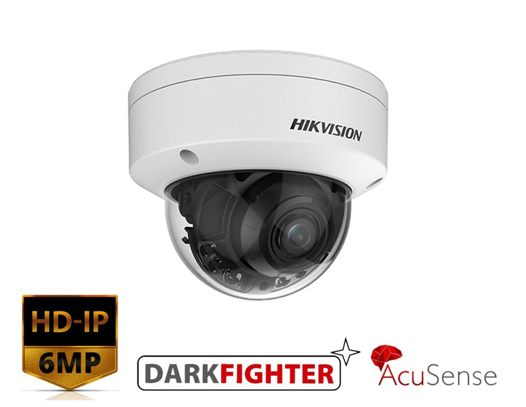 Hikvision DS-2CD2166G2H-ISU 6 MP DarkFighter Fixed Dome Network Camera (2.8 mm)