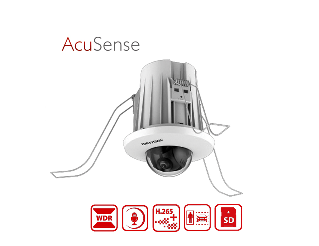 Hikvision DS-2CD2E43G2-U 4 MP AcuSense In-Ceiling Mini Dome Camera (2.8 mm)