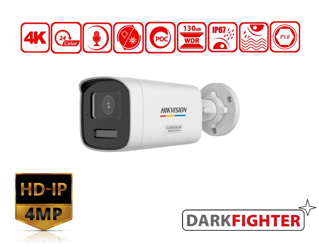 Hikvision DS-2CE12UF3T-LSYE 8 MP ColorVu Smart Hybrid Light PoC Bullet Camera (2.8 mm)