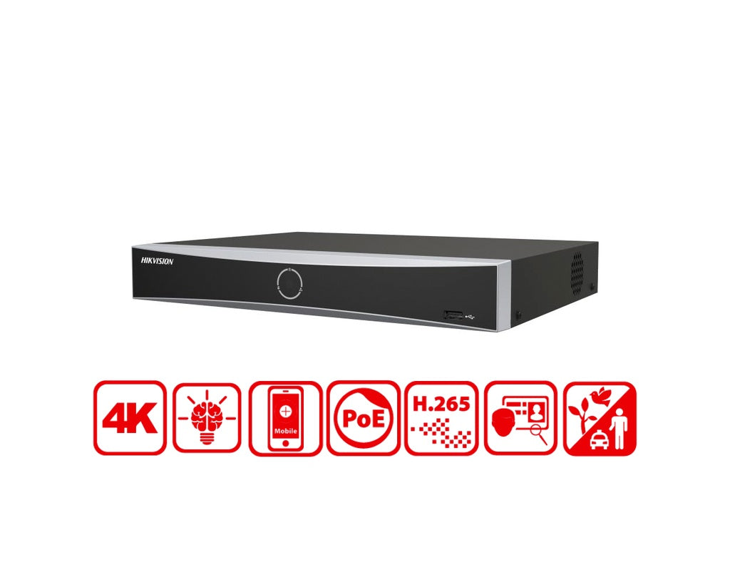 DS-7608NXI-K1/8P(D) - Hikvision 8-ch PoE 1U K Series AcuSense 4K NVR product image