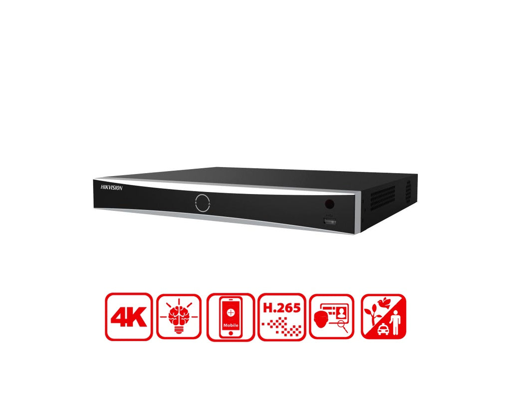 DS-7608NXI-K2/8P(D) - Hikvision 8-ch PoE 1U K Series AcuSense 4K NVR product image