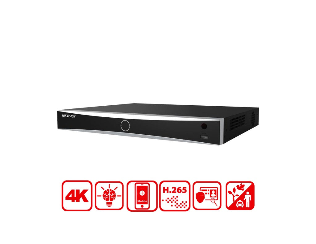 DS-7616NXI-K2/16P(D) - Hikvision 16-ch PoE 1U K Series AcuSense 4K NVR product image