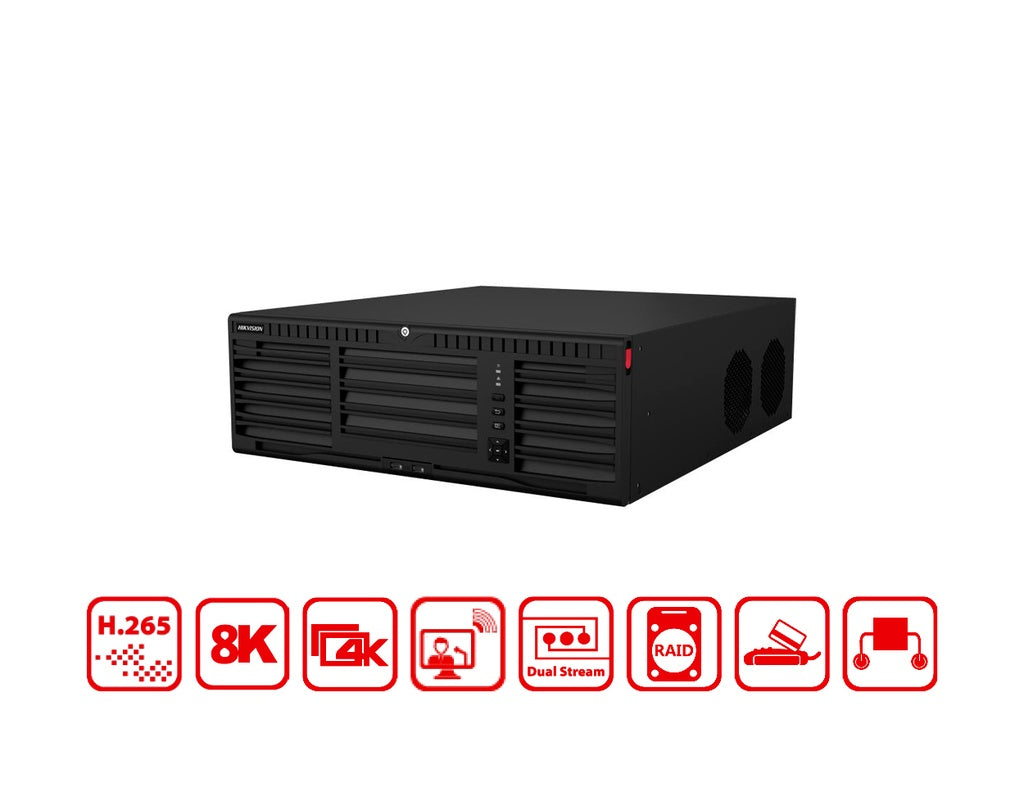 DS-96128NI-M16/R - Hikvision 128-ch 3U 4K NVR product image