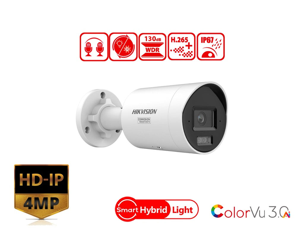 Hikvision DS-2CD2047G3-LI2UY(2.8mm) 4 MP ColorVu Smart Hybrid Light Mini Bullet Camera product image