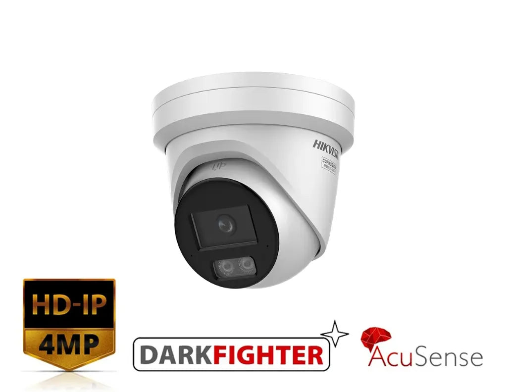 Hikvision DS-2CD2346G3-IZ(2U)Y 4 MP AcuSense motorised varifocal turret network camera in white