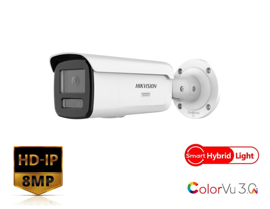 Hikvision DS-2CD2T87G3-LIY(2.8mm) 8 MP ColorVu Smart Hybrid Light Fixed Bullet Network Camera product image
