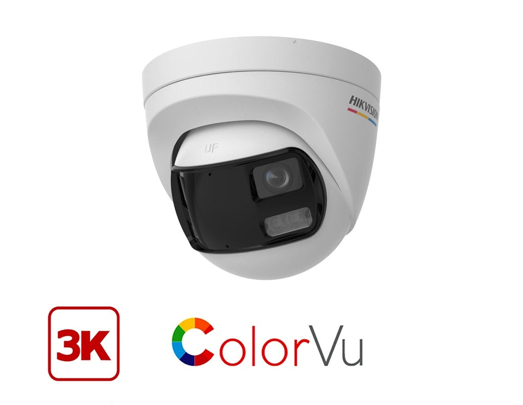 Hikvision DS-2CE72KF3TP-DLS 3K ColorVu Dual-Lens Fixed Turret Camera product image