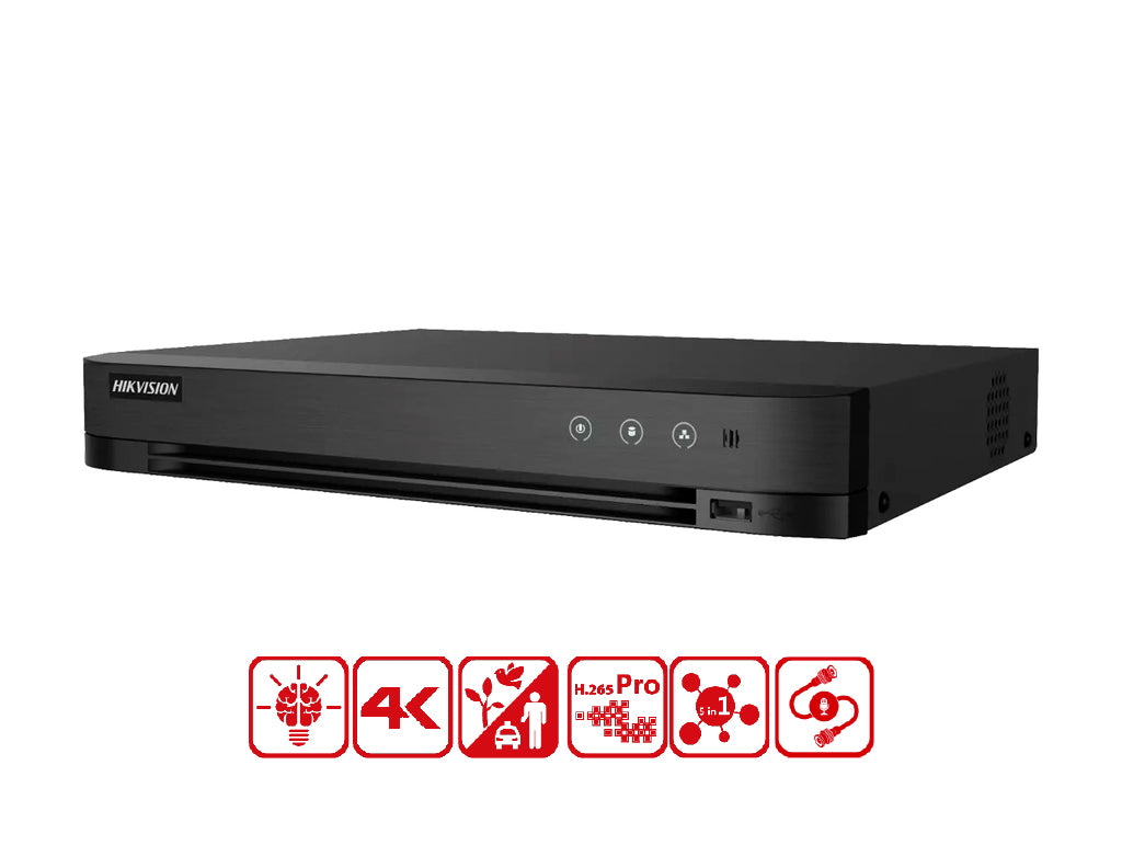 iDS-7204HTHI-M1/XT - Hikvision 4-ch 4K 1U H.265 AcuSense DVR product image