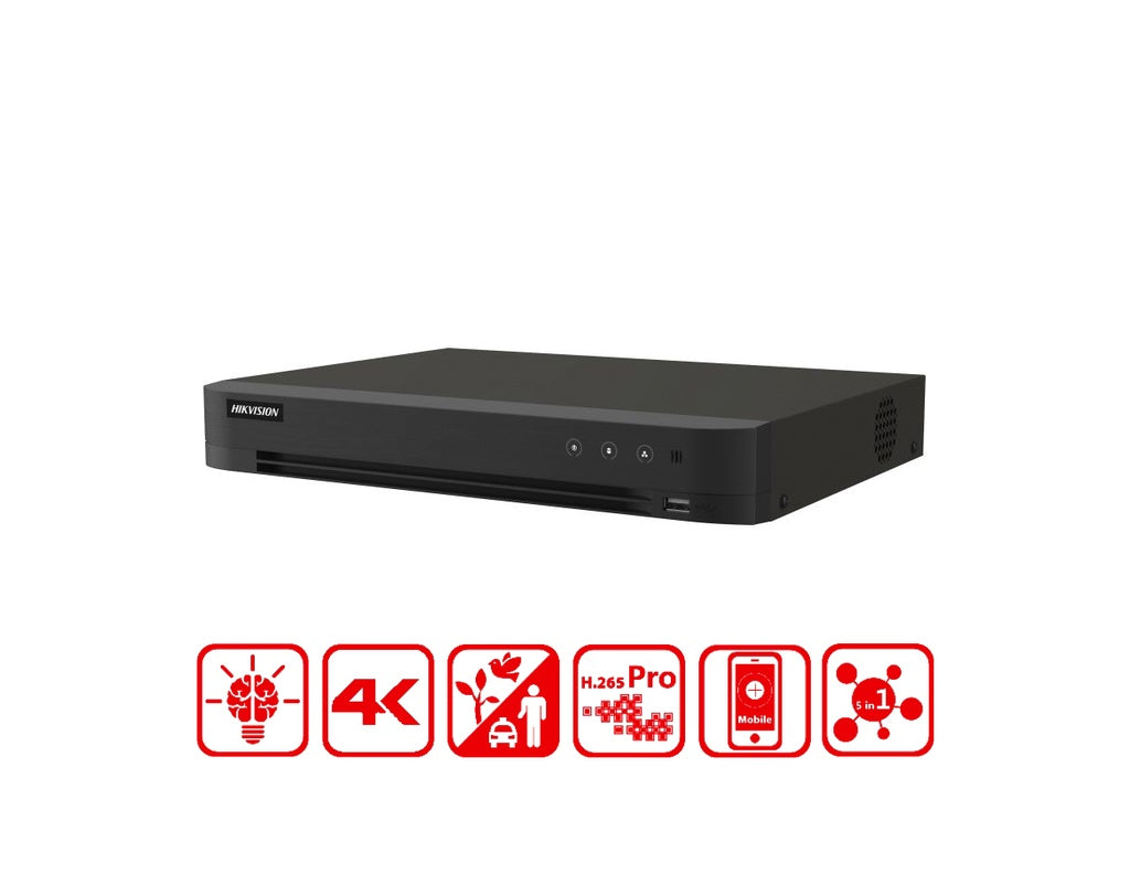 iDS-7208HUHI-M1/XT - Hikvision 8-ch 5 MP 1U H.265 AcuSense DVR product image