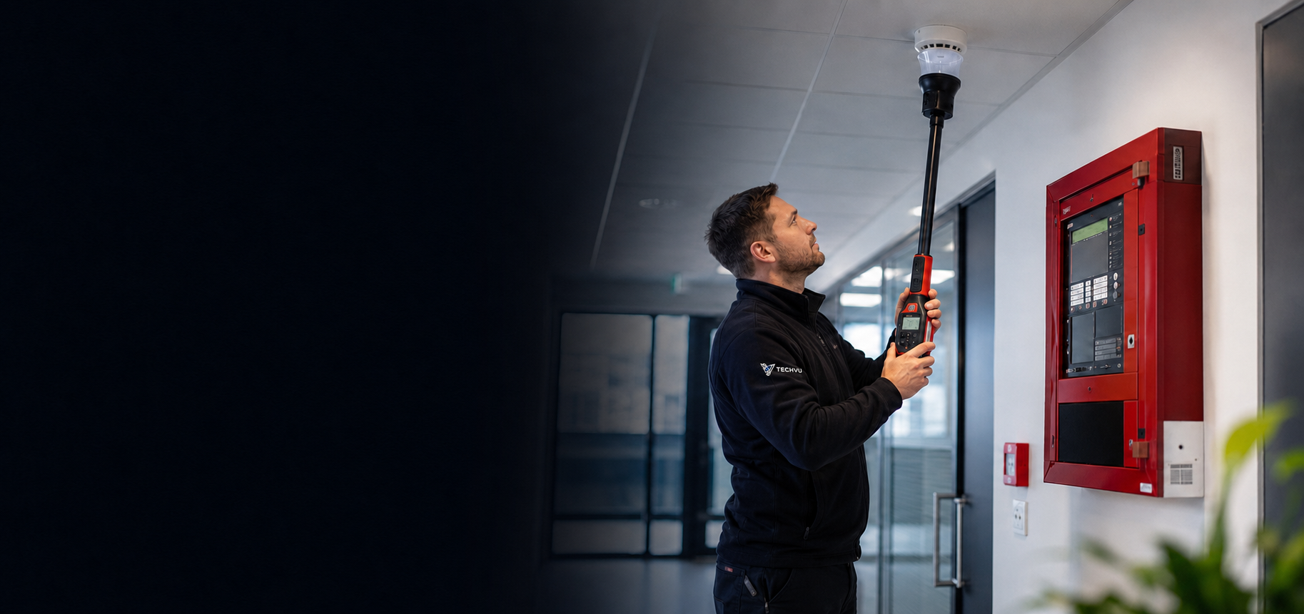 TechVu fire alarm testing
